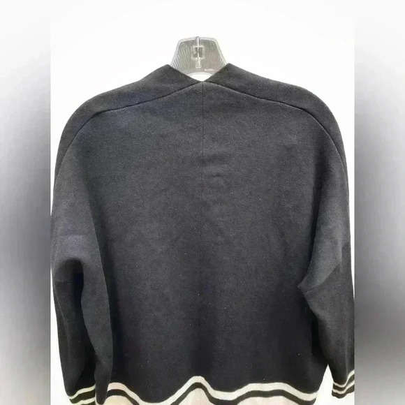 Anthropologie NVLT Black and White PIPPA Open Cardigan Knit Sweater - Picture 10 of 13